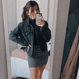 Black and White Checkered Skirt